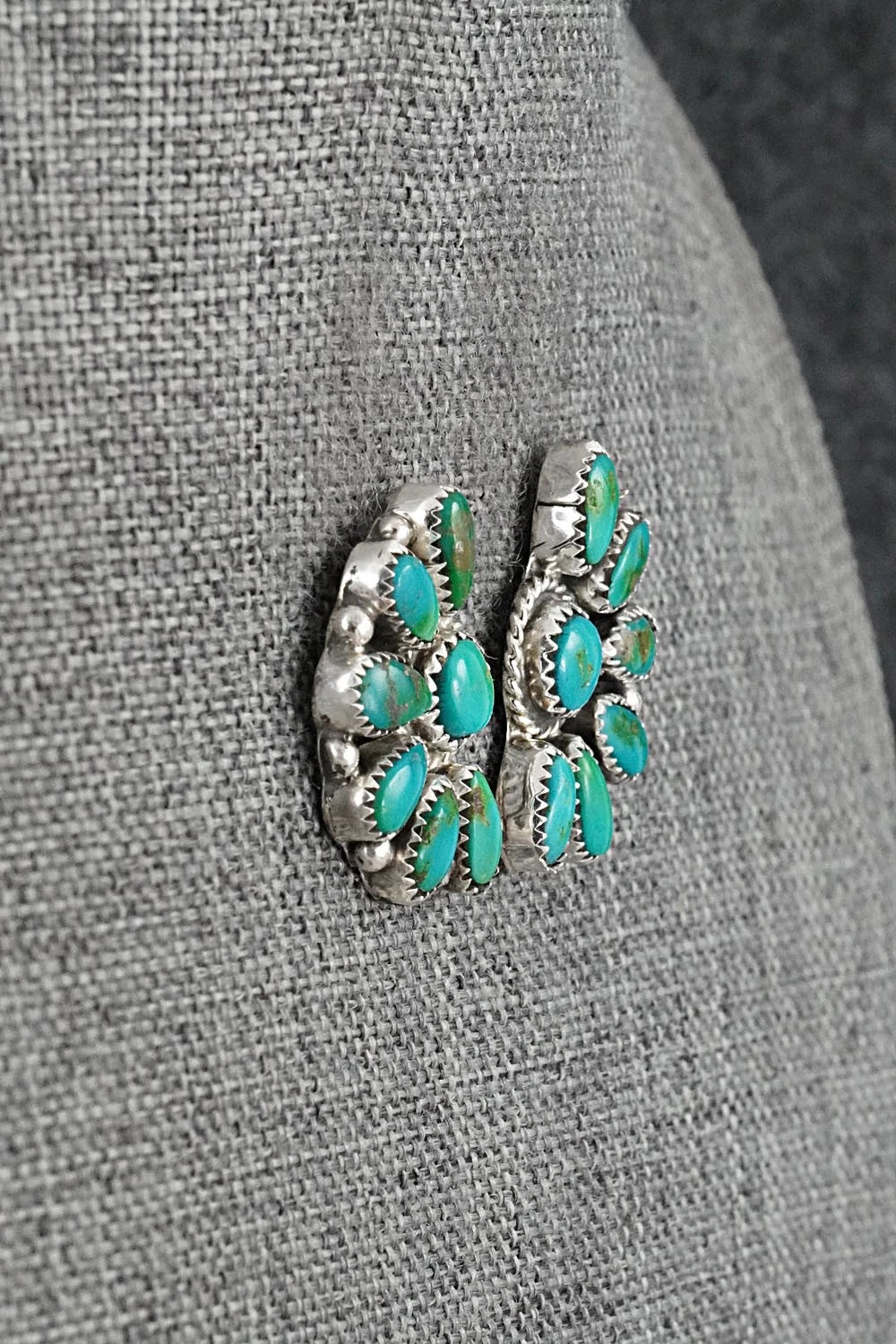 Turquoise & Sterling Silver Earrings - Justina Wilson