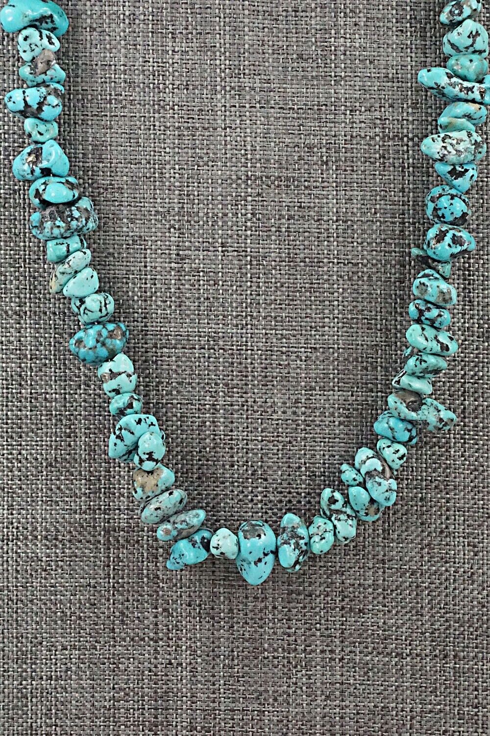 Turquoise & Sterling Silver Necklace 21" - Louise Joe