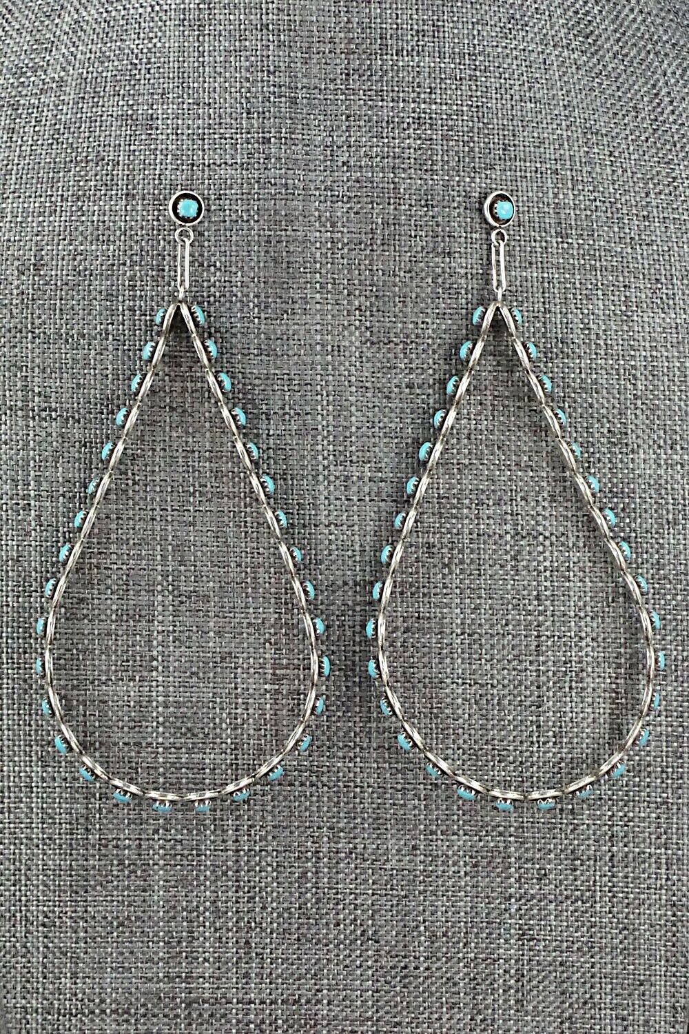 Turquoise & Sterling Silver Earrings - Florenda Lonasee