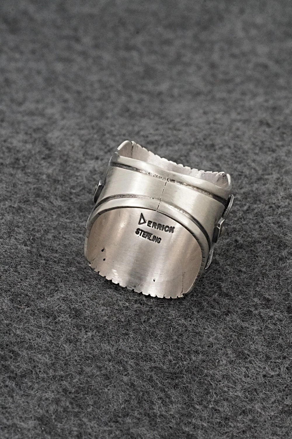 Turquoise & Sterling Silver Ring - Derrick Gordon - Size 11