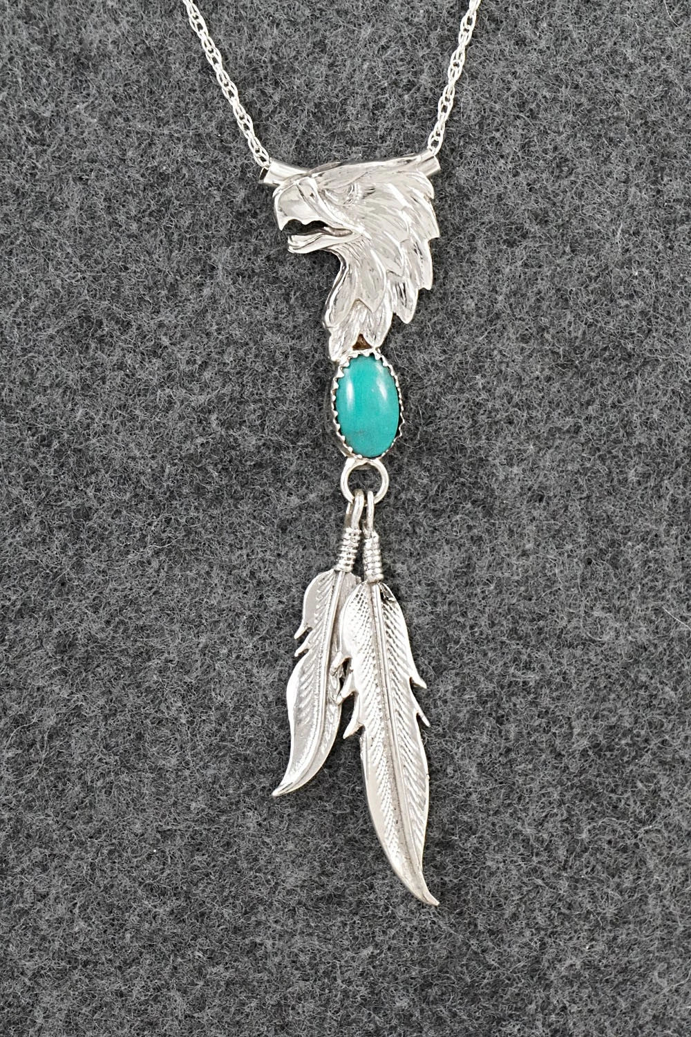 Turquoise & Sterling Silver Necklace - Genevieve Francisco