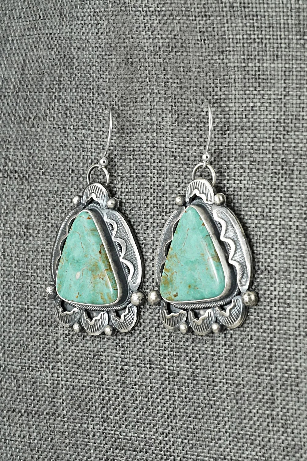 Turquoise & Sterling Silver Earrings - Jackson Hoskie