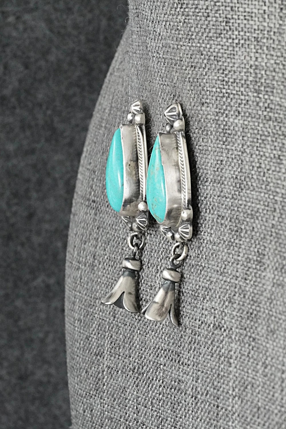 Turquoise & Sterling Silver Earrings - Bobby Johnson