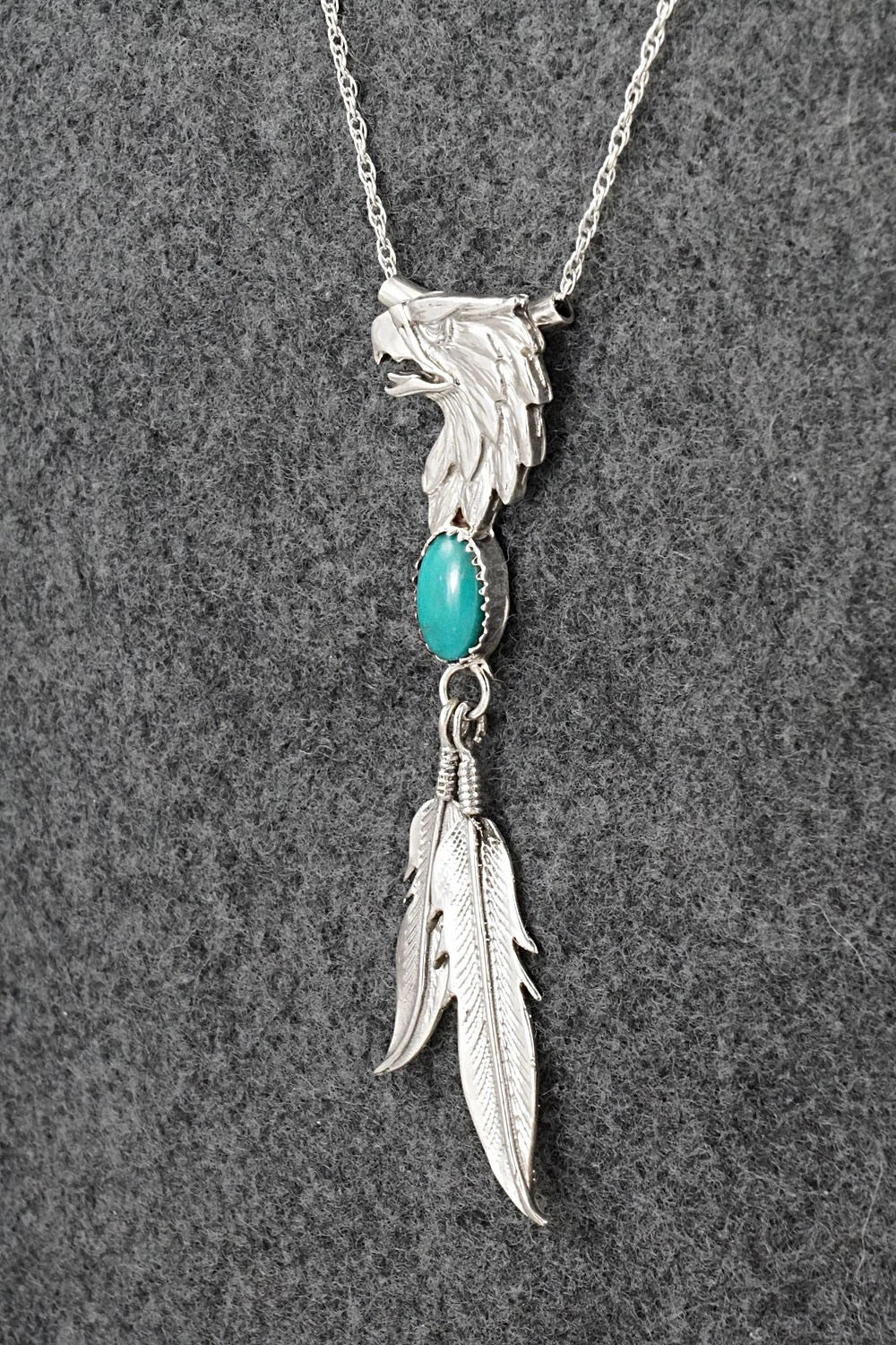 Turquoise & Sterling Silver Necklace - Genevieve Francisco