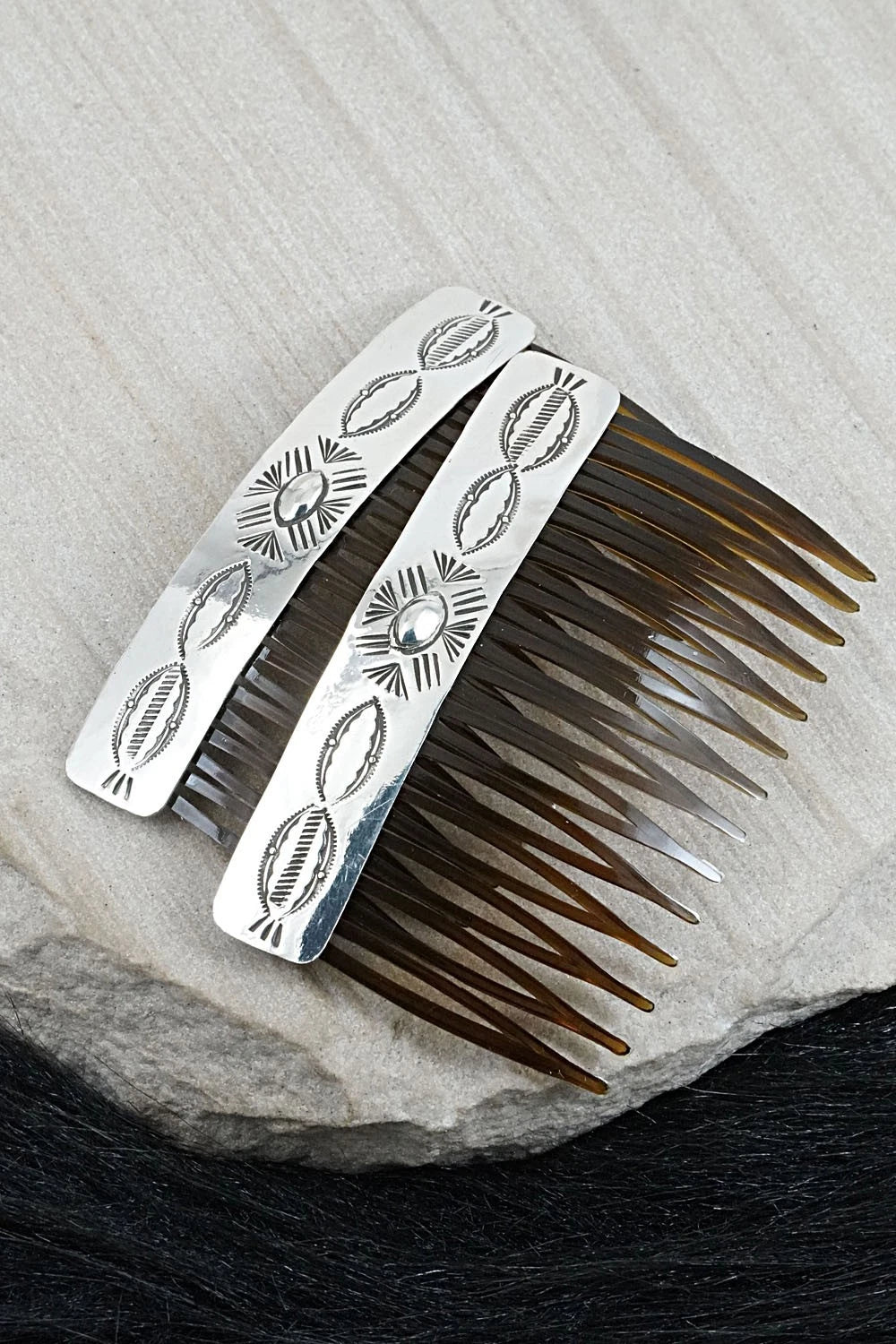 Sterling Silver Hair Combs - Bertha Begay