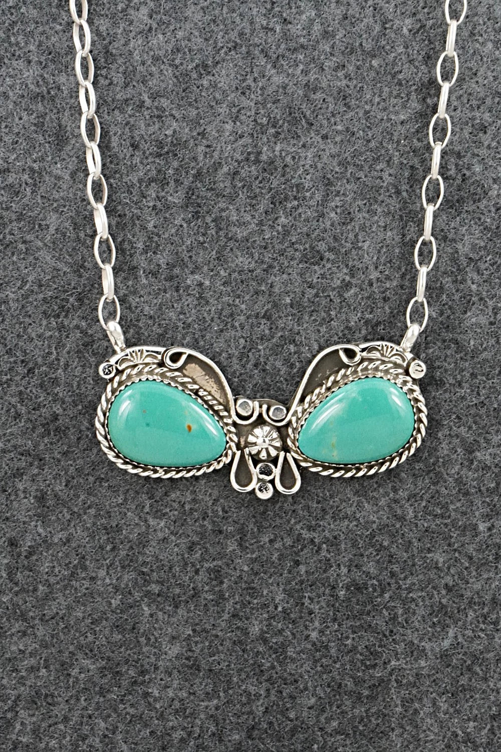 Turquoise & Sterling Silver Necklace - Phil Nez