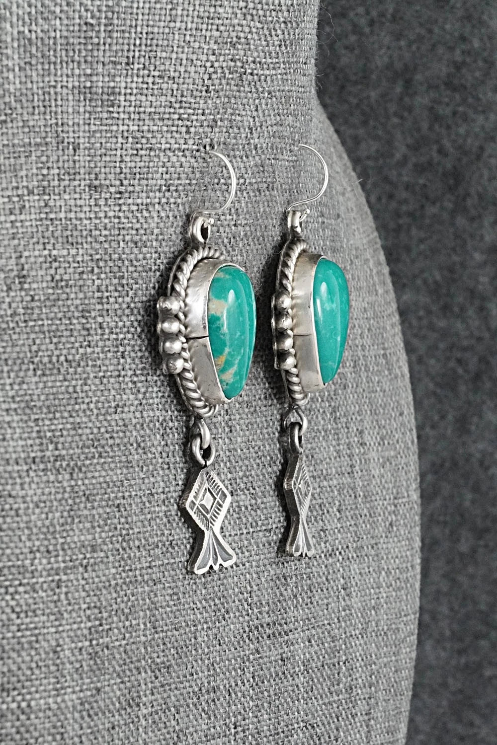 Turquoise & Sterling Silver Earrings - Michael Calladitto