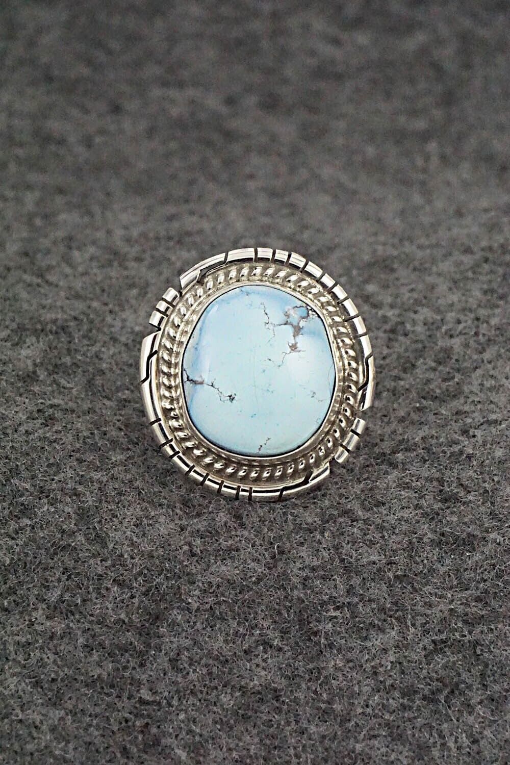Turquoise & Sterling Silver Ring - Peggy Skeets - Size 6.5