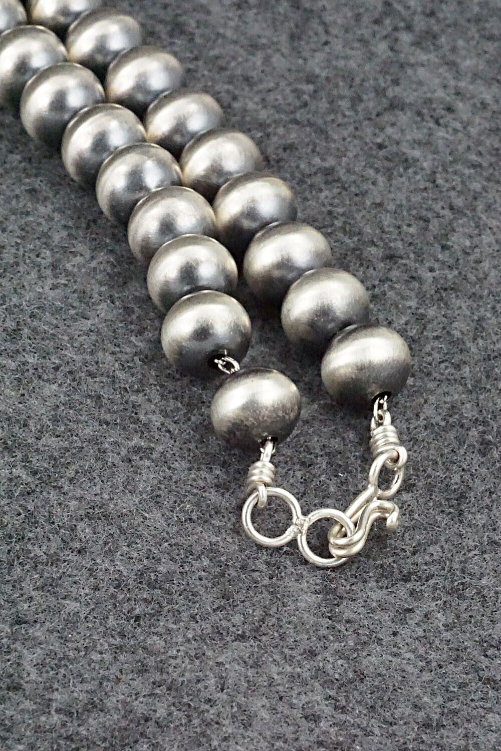 Sterling Silver Navajo Pearl Necklace - Bryannen Halwood