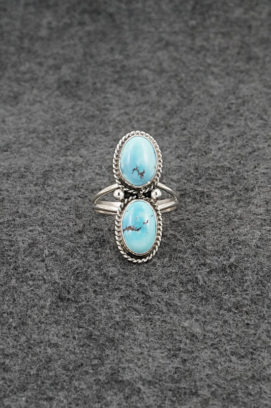 Turquoise & Sterling Silver Ring - Eugene Gruber - Size 9