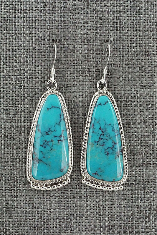 Turquoise & Sterling Silver Earrings - Verley Betone