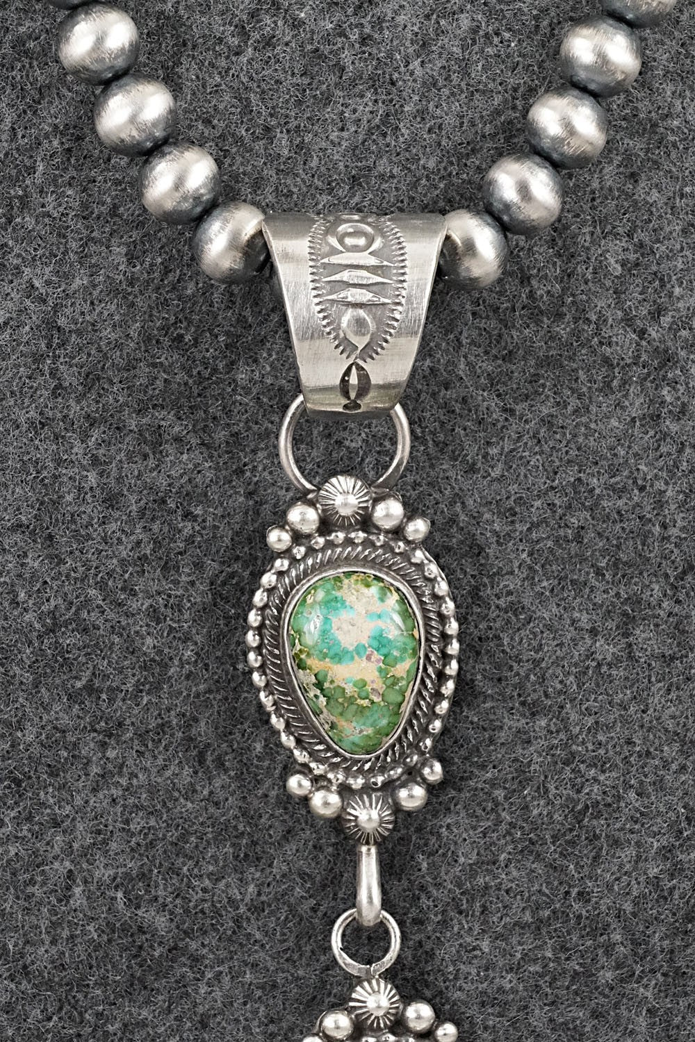 Turquoise & Sterling Silver Necklace - Tom Lewis