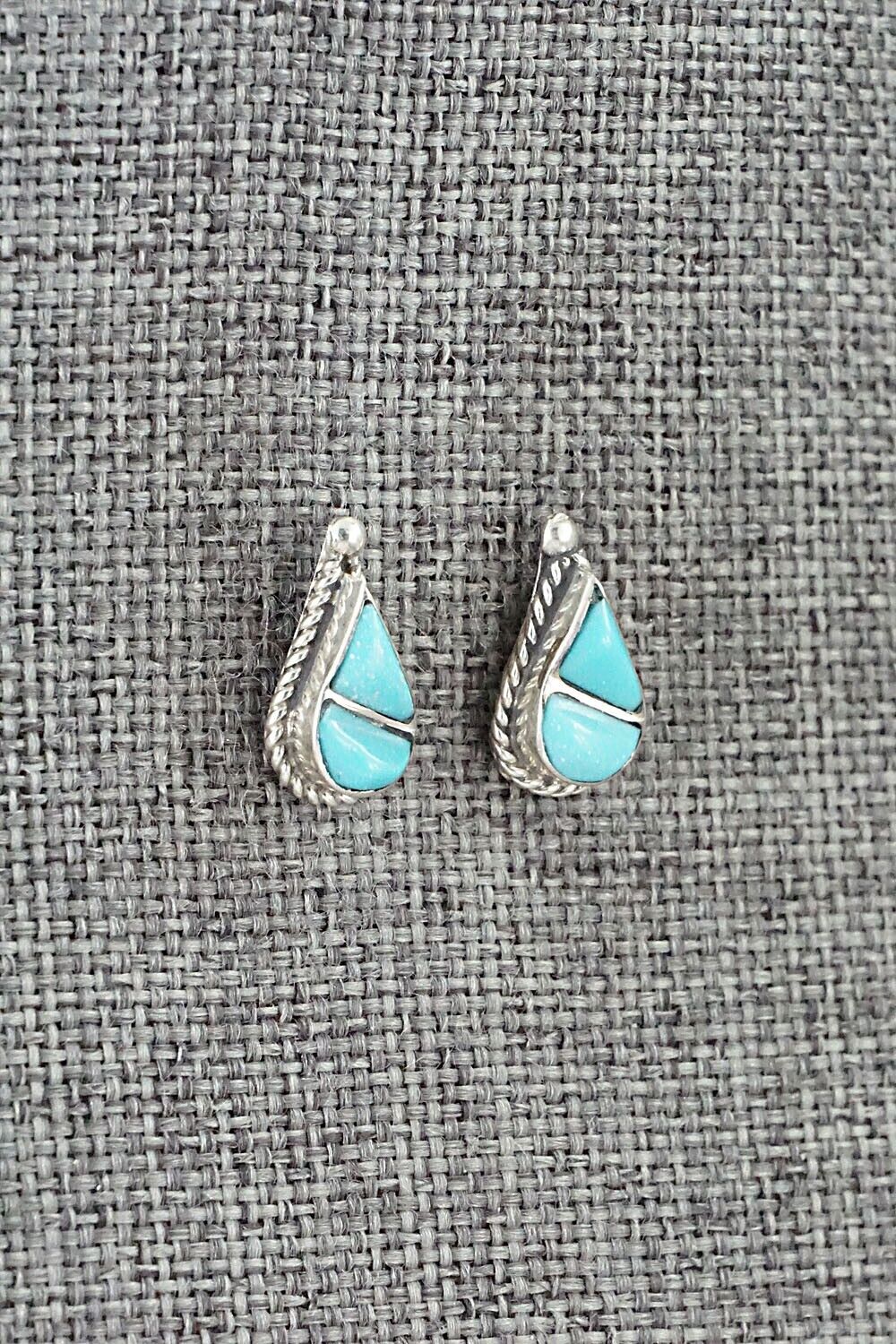 Turquoise & Sterling Silver Earrings - Gloria Tucson