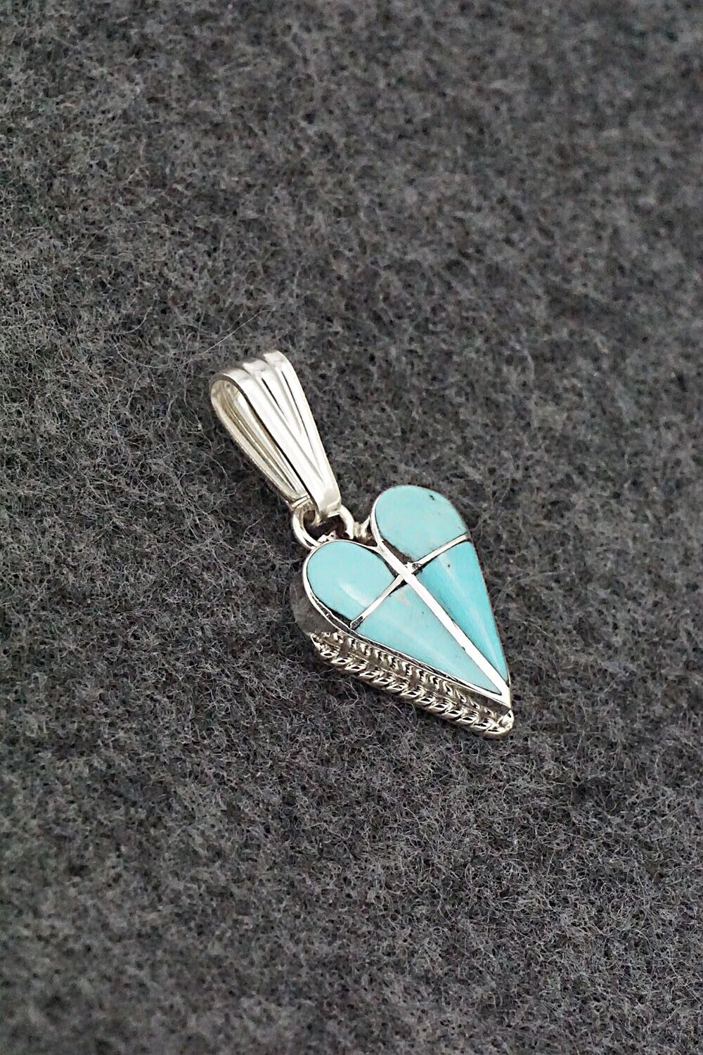 Turquoise & Sterling Silver Pendant - Velda Nastacio