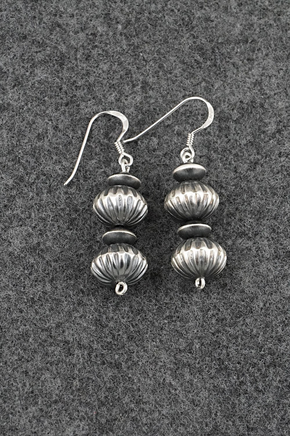 Sterling Silver Navajo Pearl Earrings - Preston Haley
