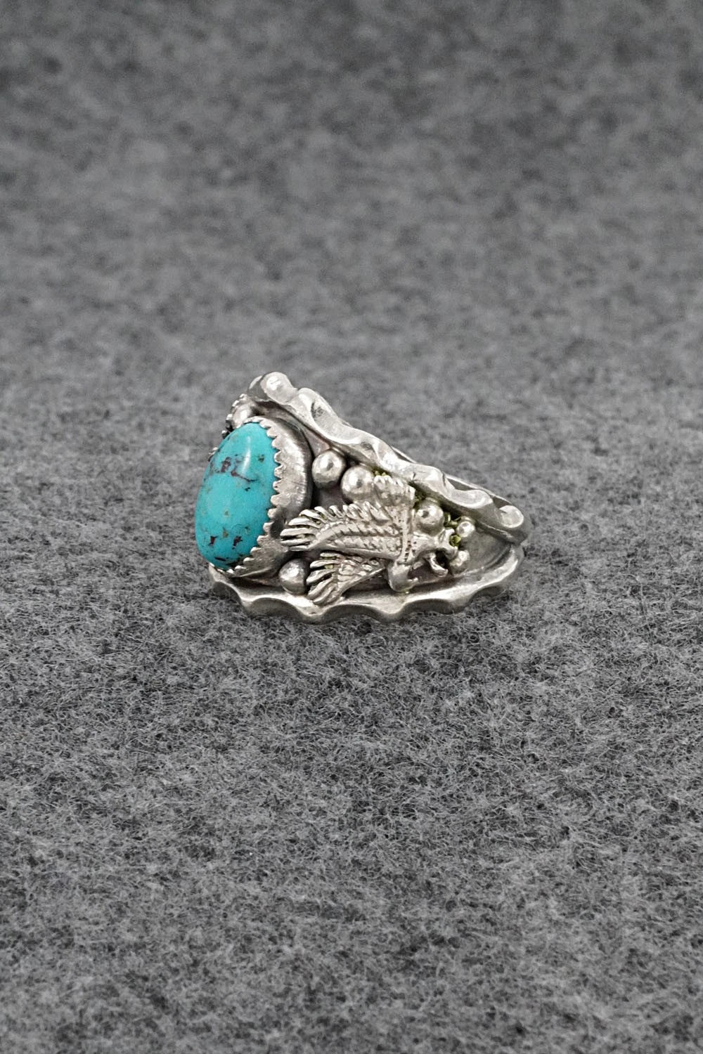 Turquoise & Sterling Silver Ring - Genevieve Francisco - Size 11
