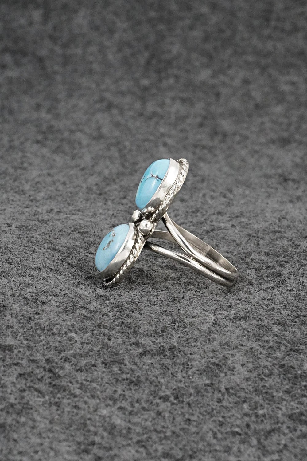 Turquoise & Sterling Silver Ring - Eugene Gruber - Size 7