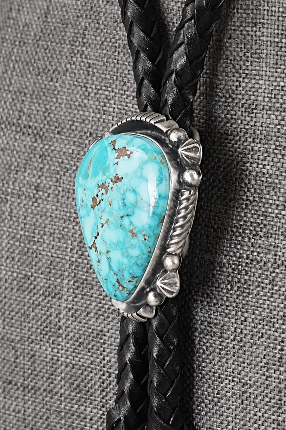 Turquoise & Sterling Silver Bolo Tie - Bob Becenti
