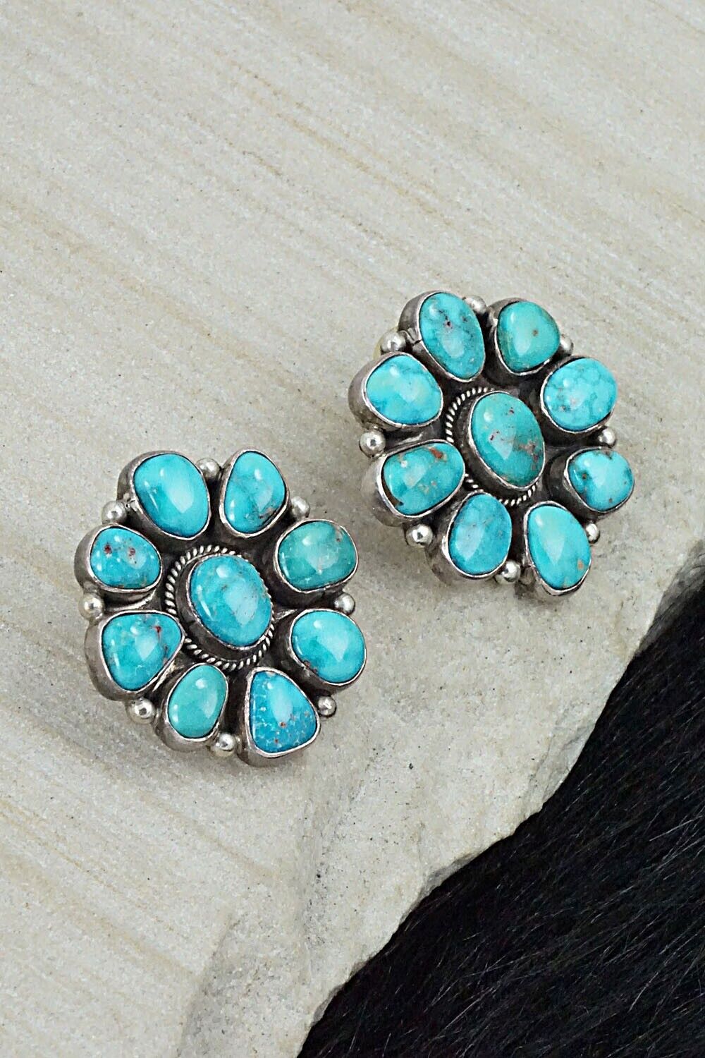 Turquoise & Sterling Silver Earrings - Oliver Smith