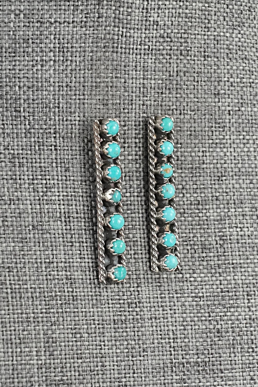 Turquoise & Sterling Silver Earrings - Dominic Duboise