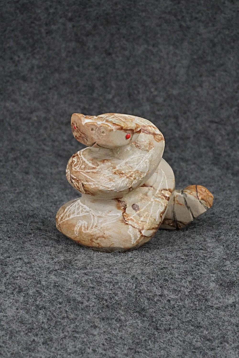 Rattlesnake Zuni Fetish Carving - Adrian Cachini