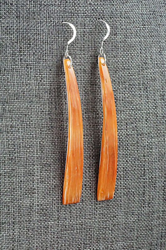 Spiny Oyster & Sterling Silver Earrings - Jesus Espino