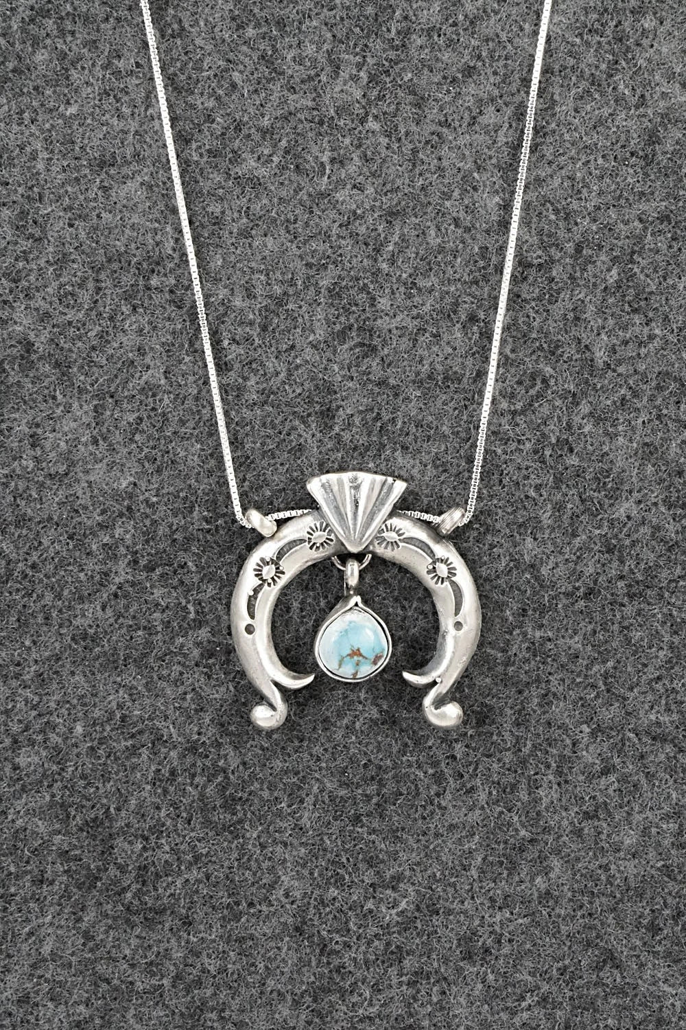 Turquoise & Sterling Silver Necklace - Gary Shorty