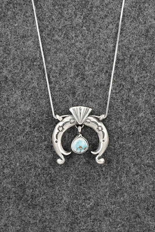 Turquoise & Sterling Silver Necklace - Gary Shorty