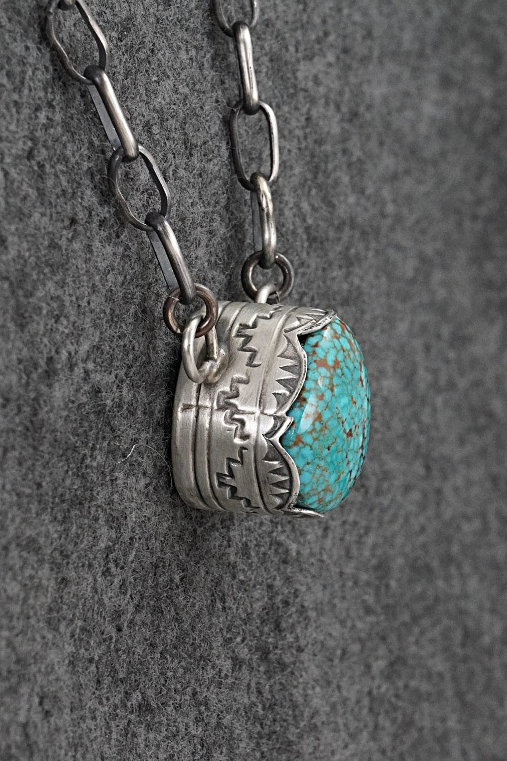 Turquoise & Sterling Silver Necklace - Paul Livingston