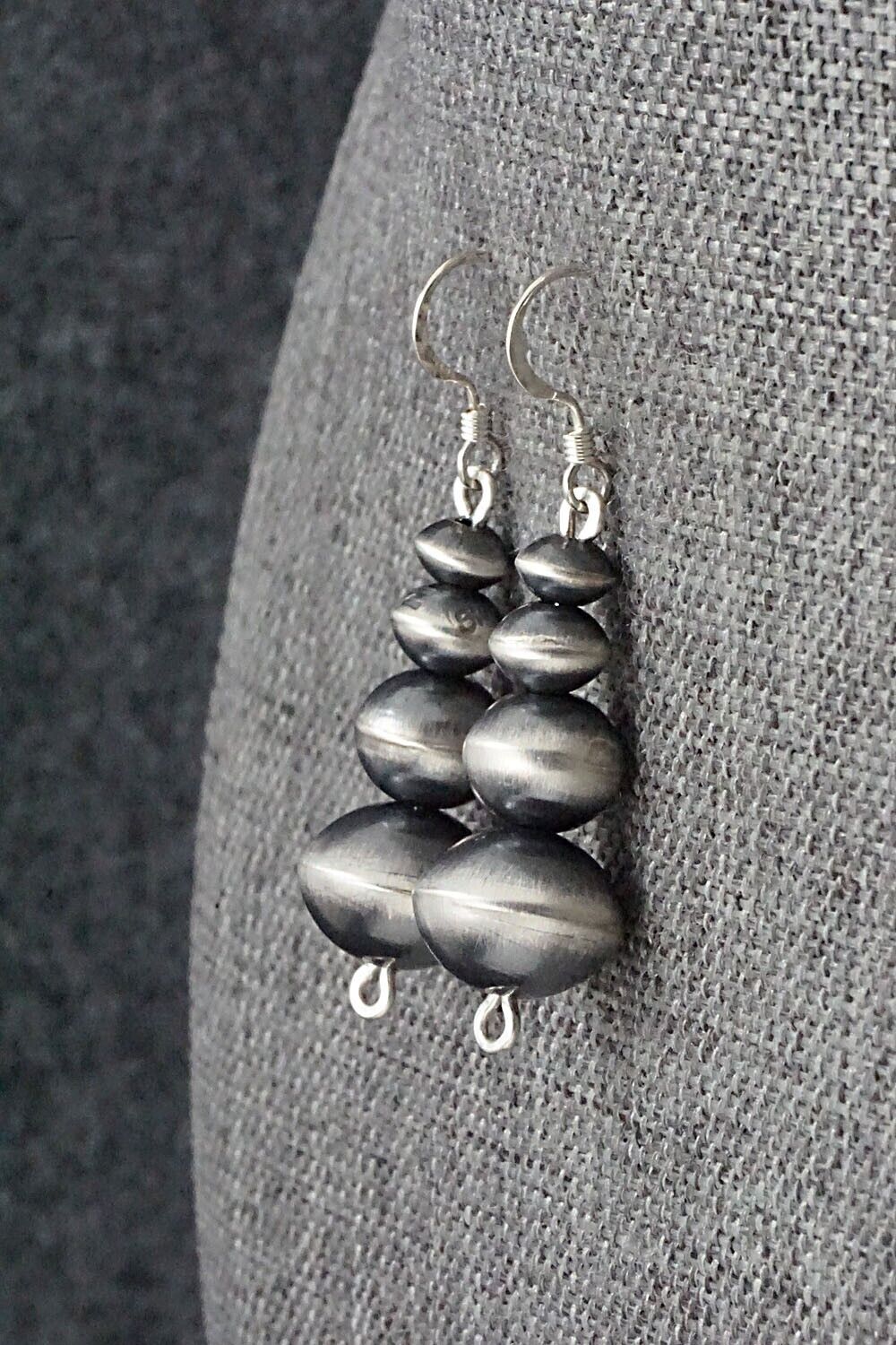 Sterling Silver Navajo Pearl Earrings - Preston Haley