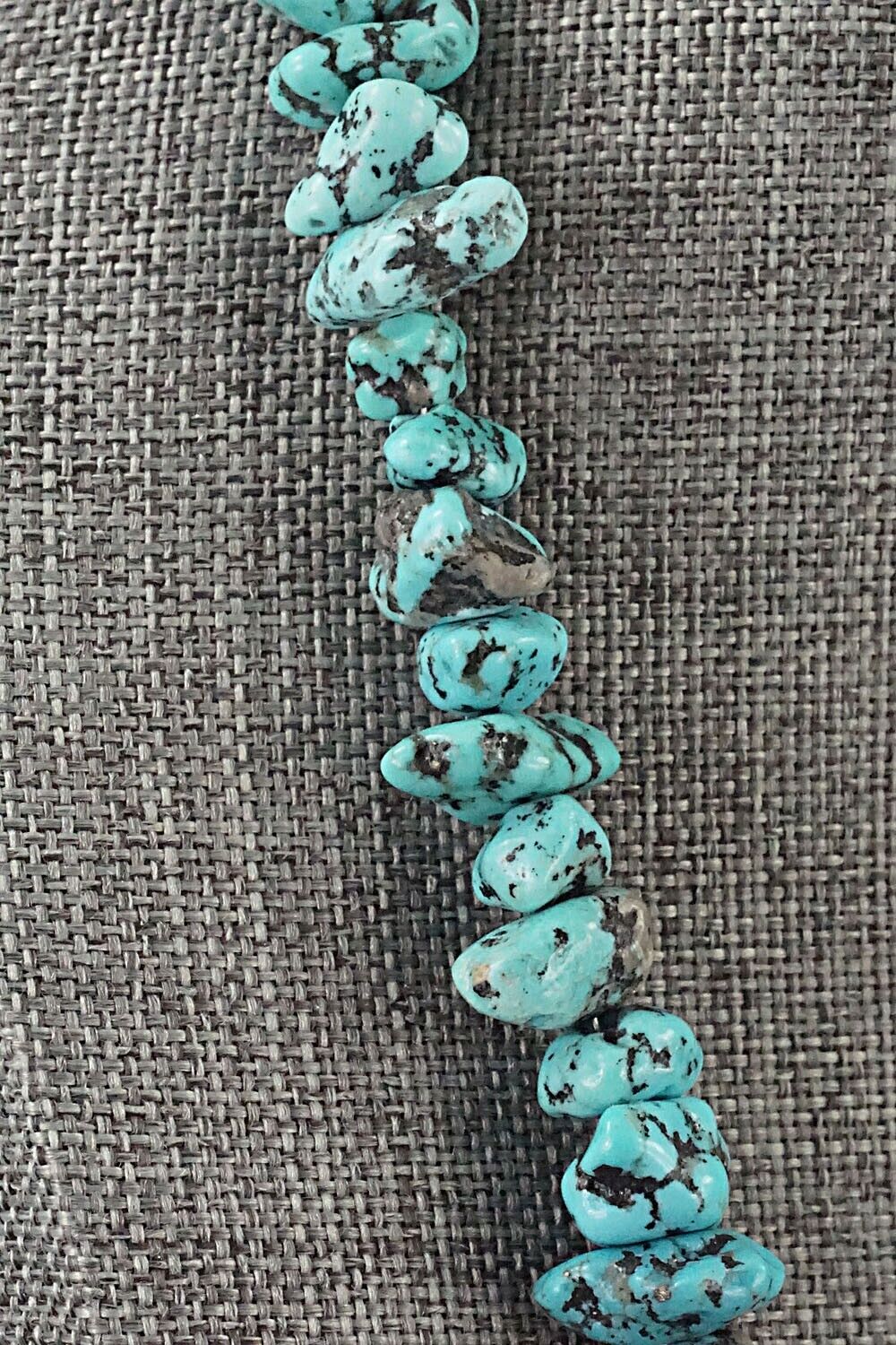 Turquoise & Sterling Silver Necklace 22" - Louise Joe