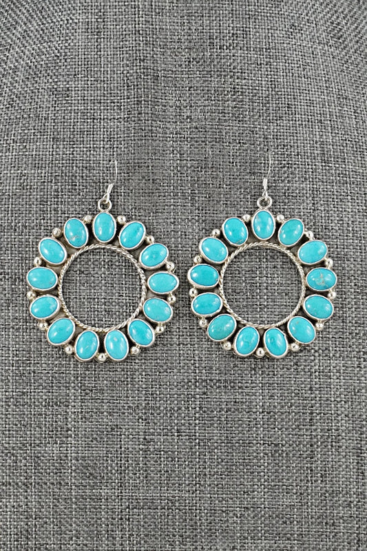 Turquoise & Sterling Silver Earrings - Arlene Lewis