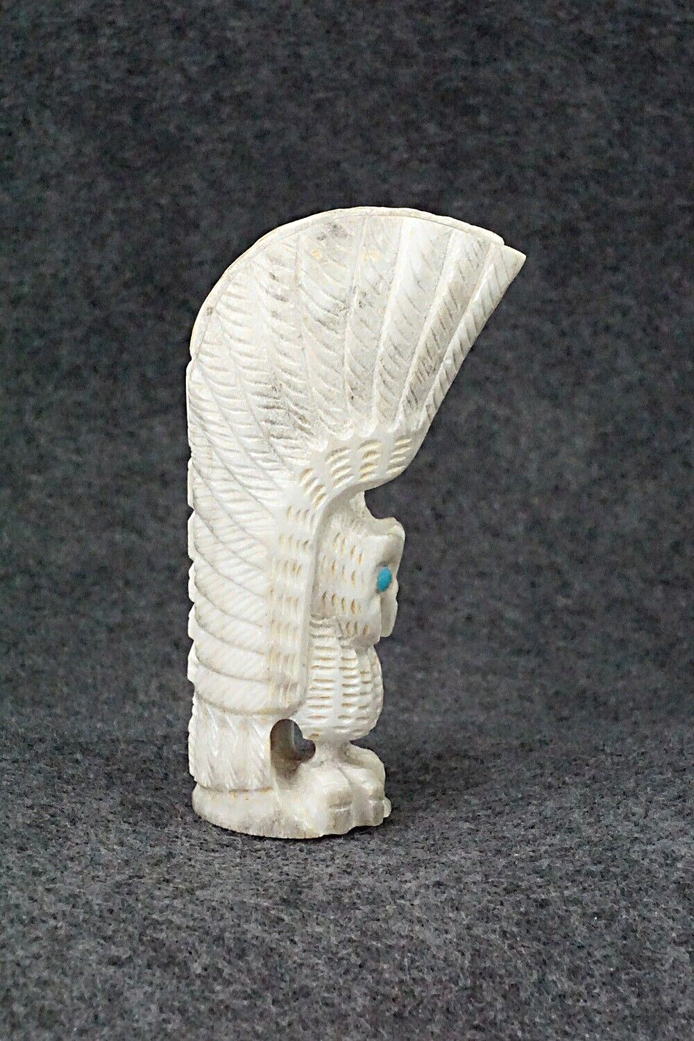 Owl Zuni Fetish Carving - Garrick Weeka