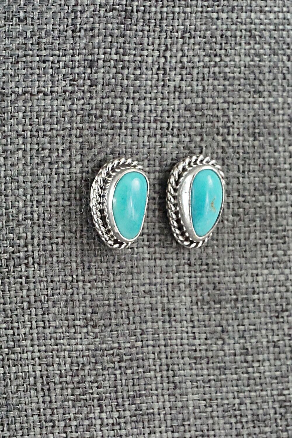 Turquoise & Sterling Silver Earrings - Marco Begaye