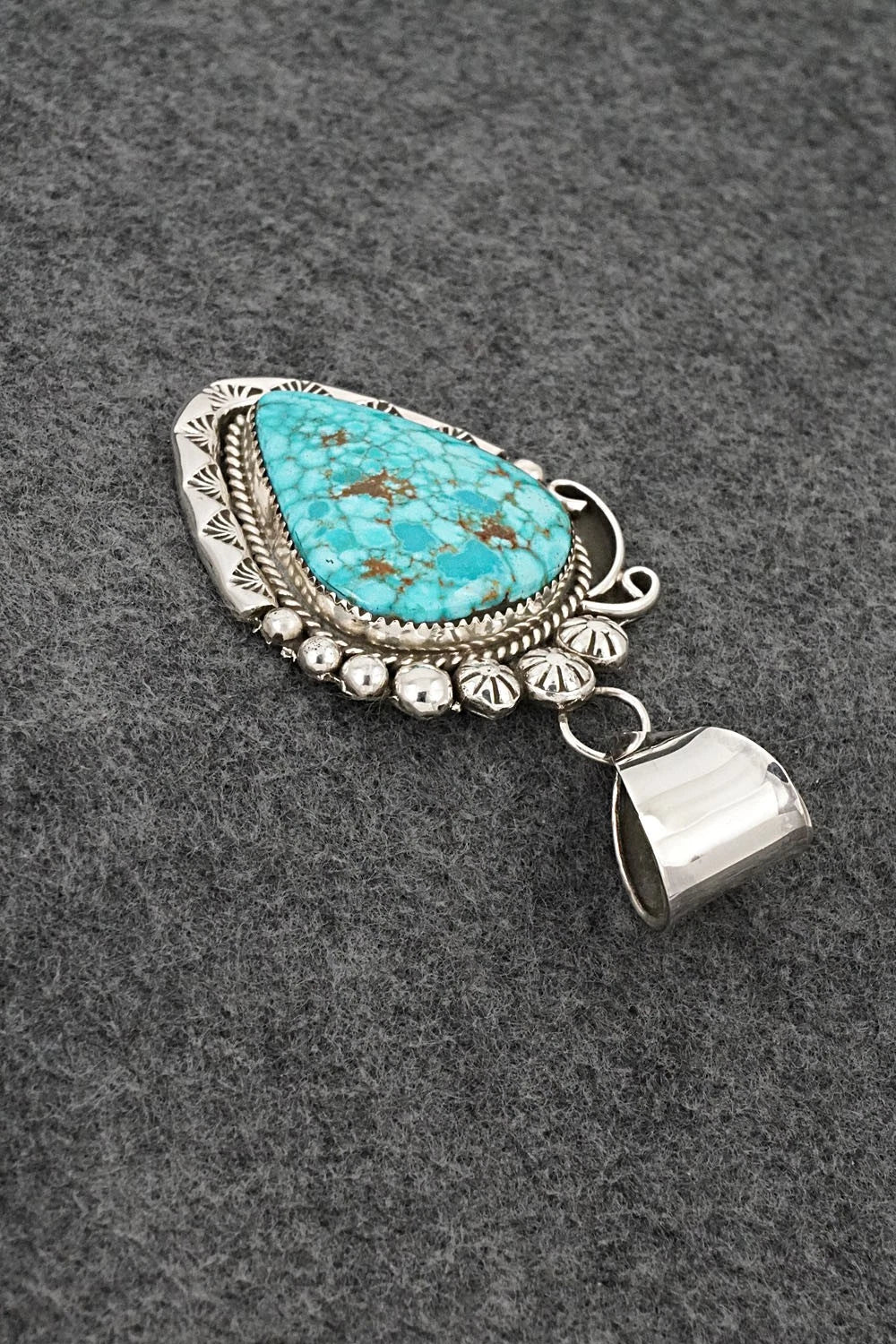 Turquoise and Sterling Silver Pendant - Phil Nez
