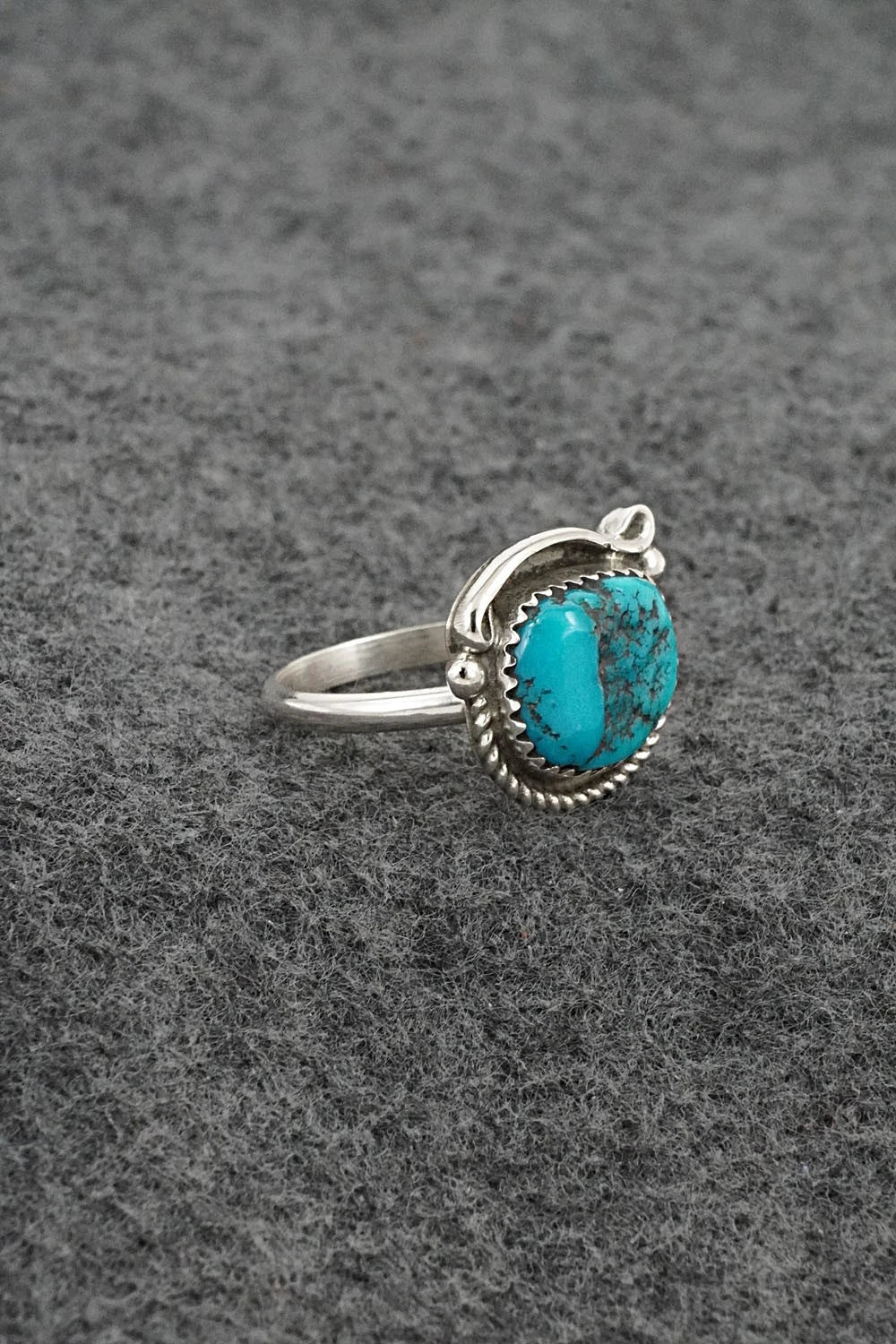 Turquoise & Sterling Silver Ring - Cody Nez - Size 8.5