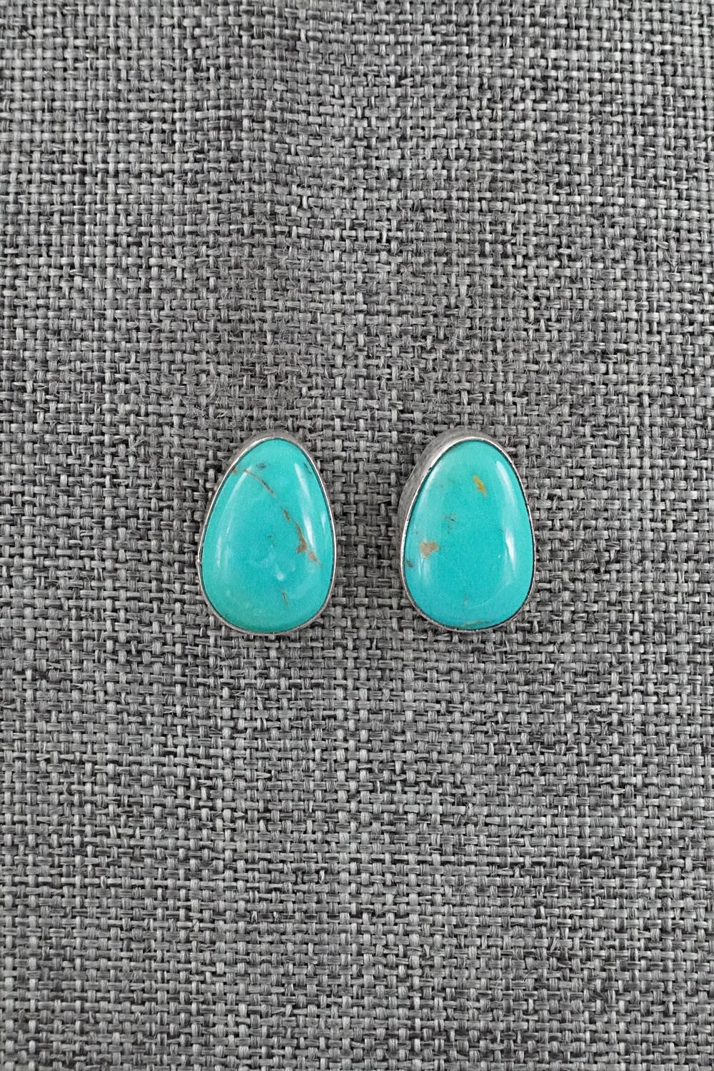Turquoise & Sterling Silver Earrings - Rosemary Saunders