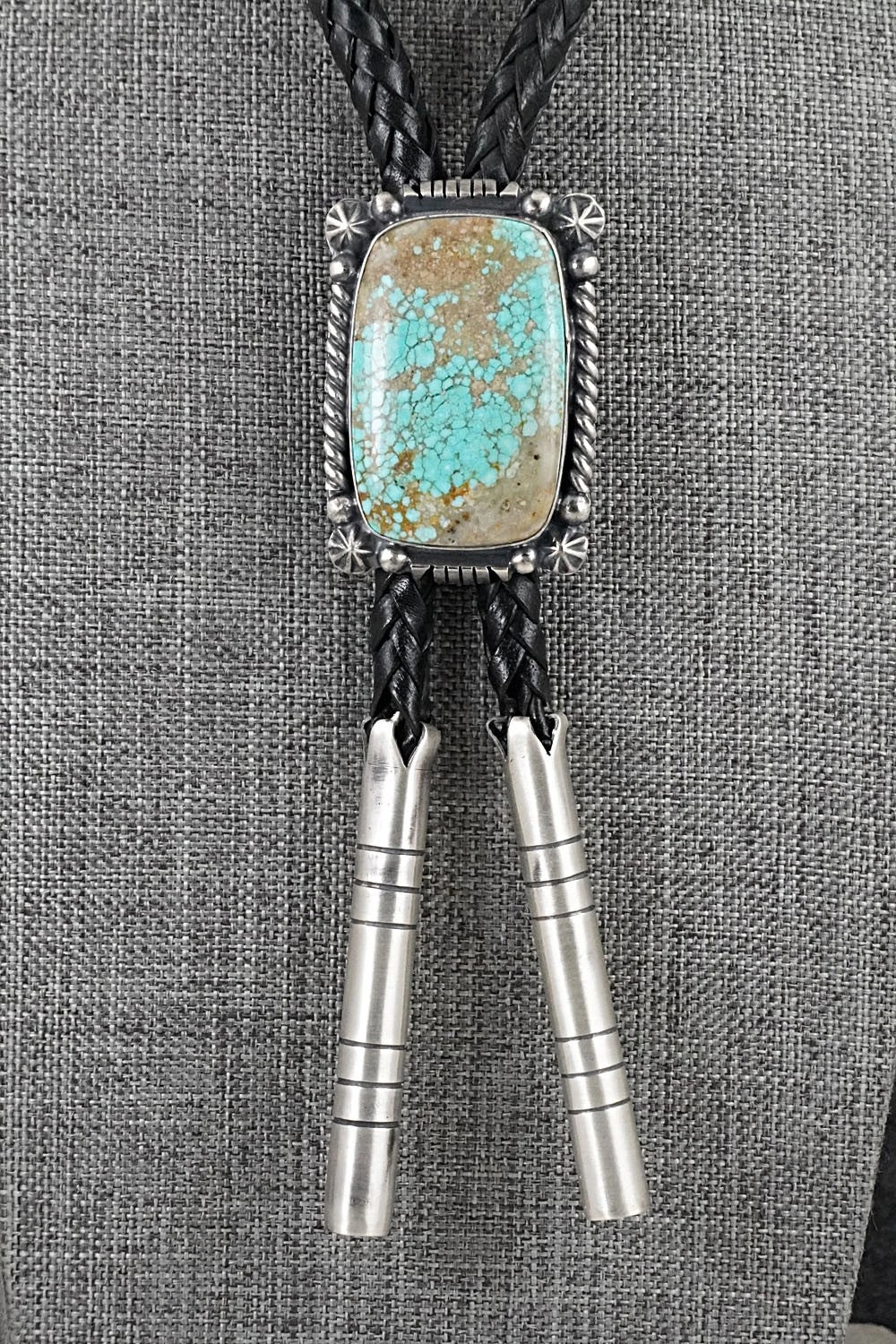 Turquoise & Sterling Silver Bolo Tie - Bob Becenti