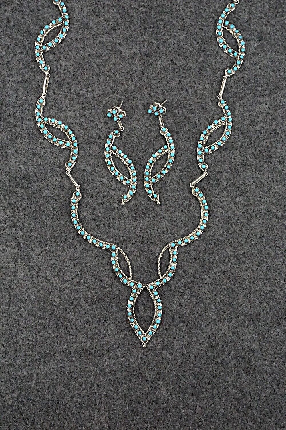 Turquoise & Sterling Silver Necklace Set - Wayne Johnson