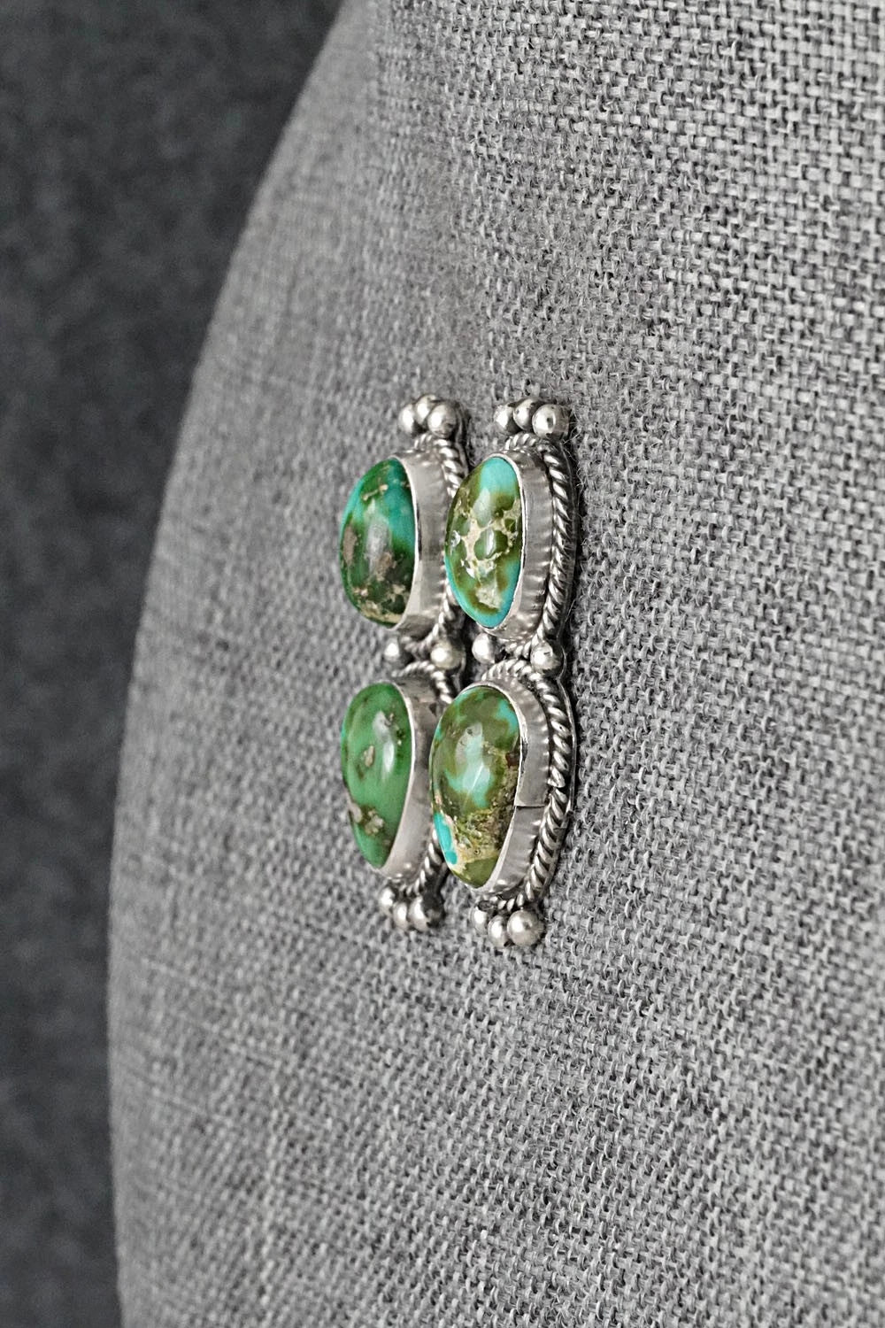 Turquoise & Sterling Silver Earrings - Rena Begay