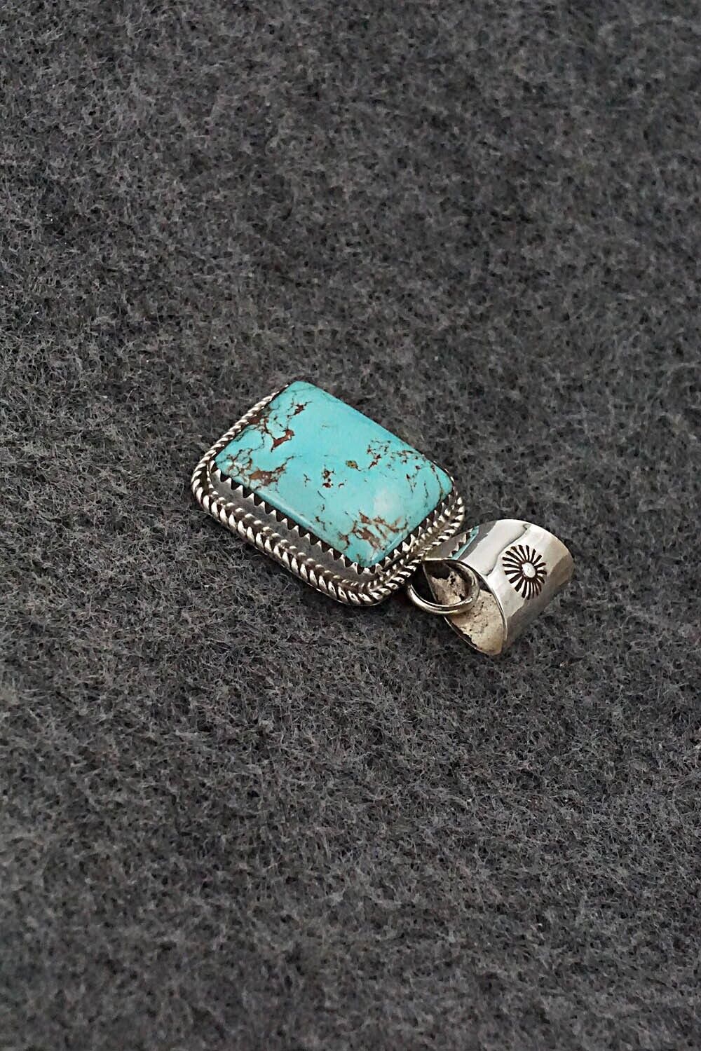 Turquoise & Sterling Silver Pendant - Ernest Hawthorne