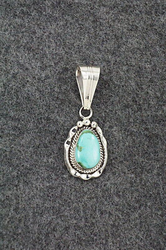 Turquoise & Sterling Silver Pendant - Samuel Yellowhair