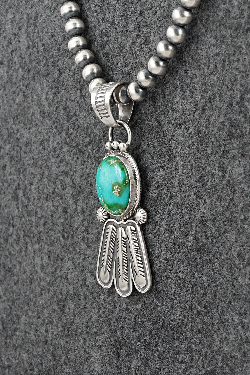 Turquoise & Sterling Silver Necklace - Verley Betone