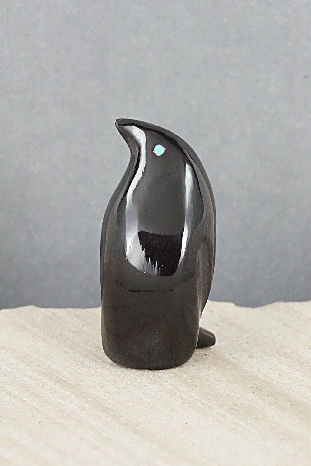 Penguin Zuni Fetish Carving - Calvert Bowannie