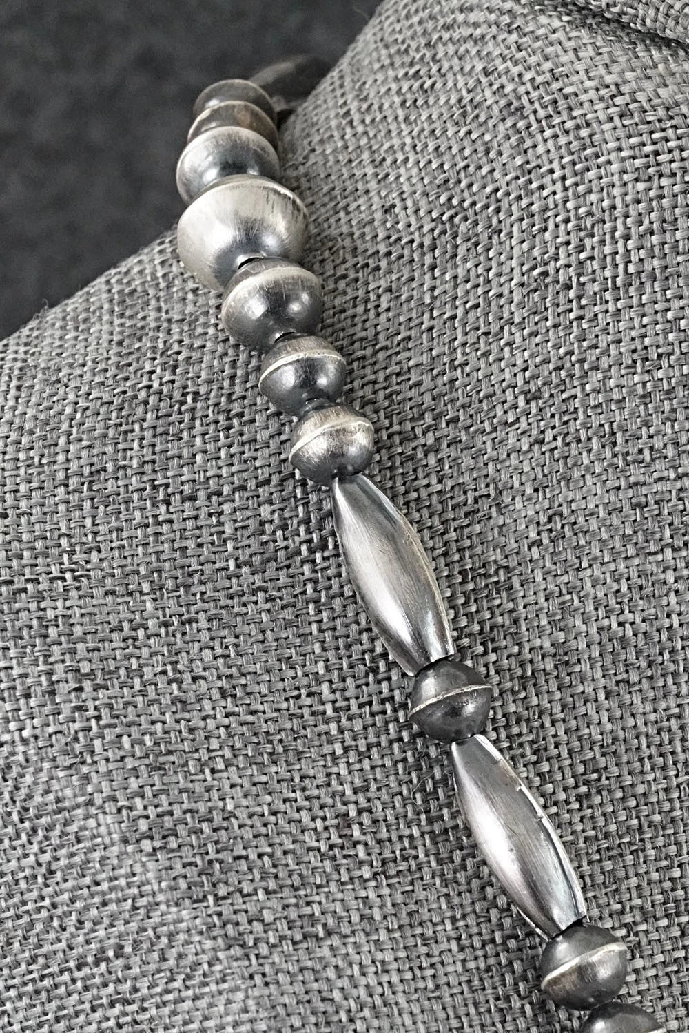 Sterling Silver Navajo Pearl Necklace 24" - Vintage