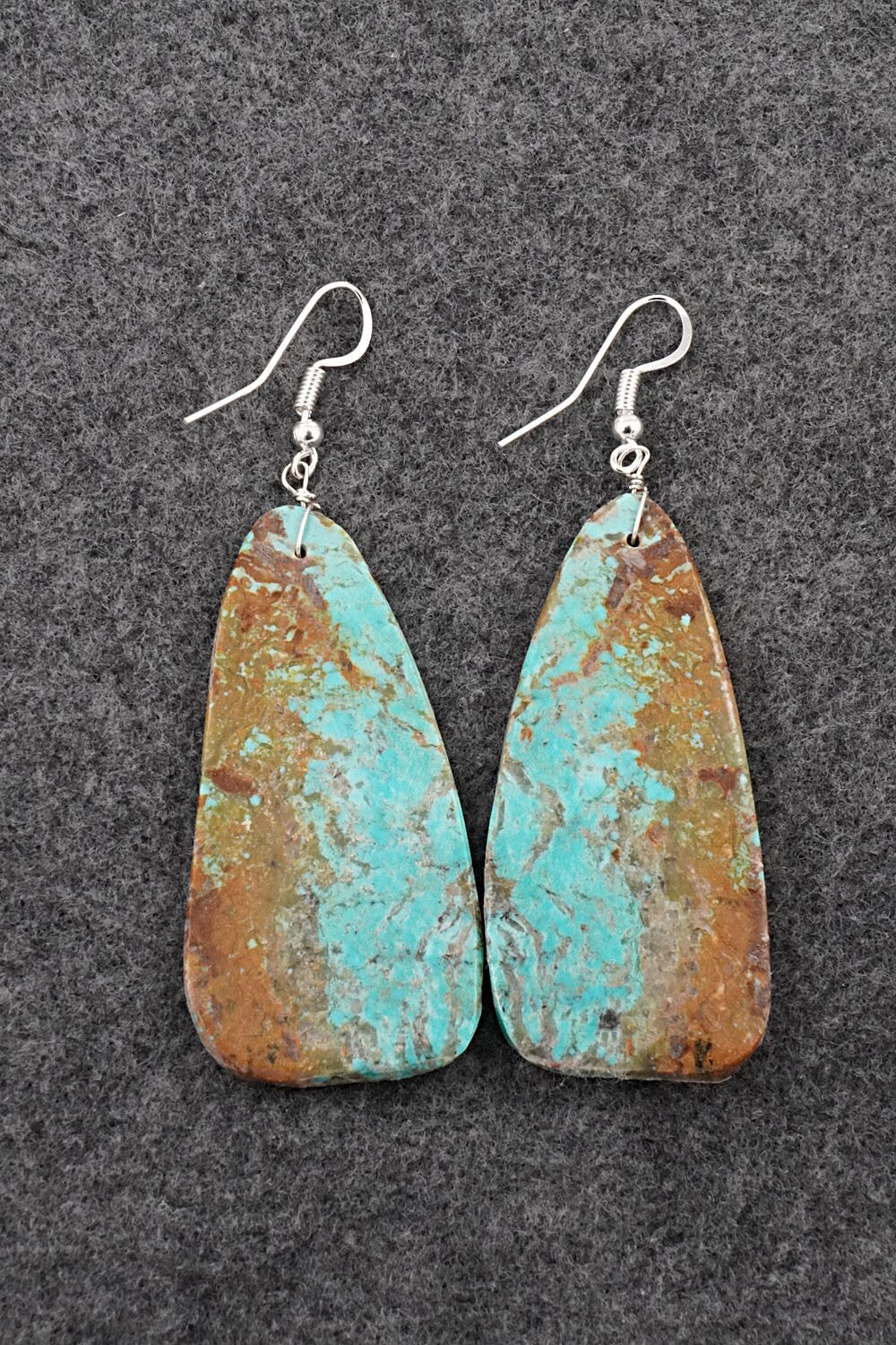 Turquoise & Sterling Silver Earrings - Louise Pete