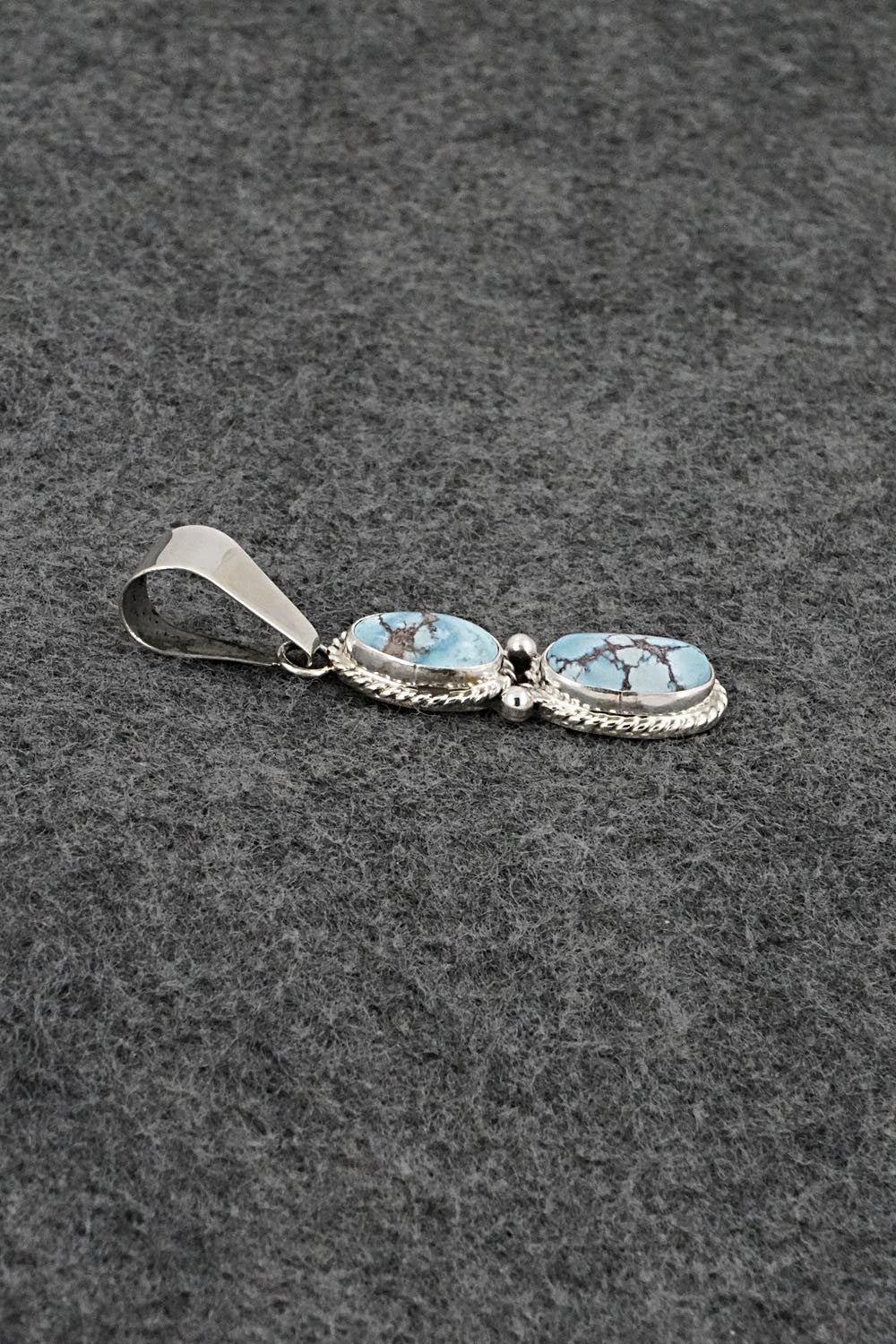 Turquoise & Sterling Silver Pendant - Eugene Gruber