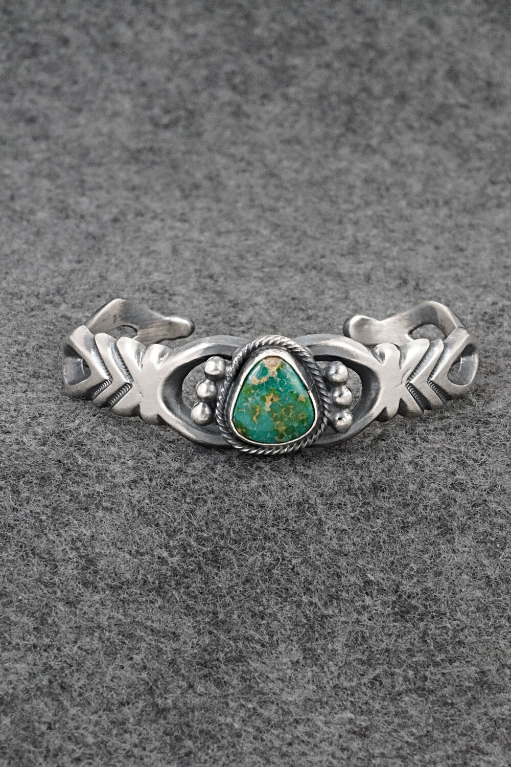 Turquoise & Sterling Silver Bracelet - Harrison Bitsue