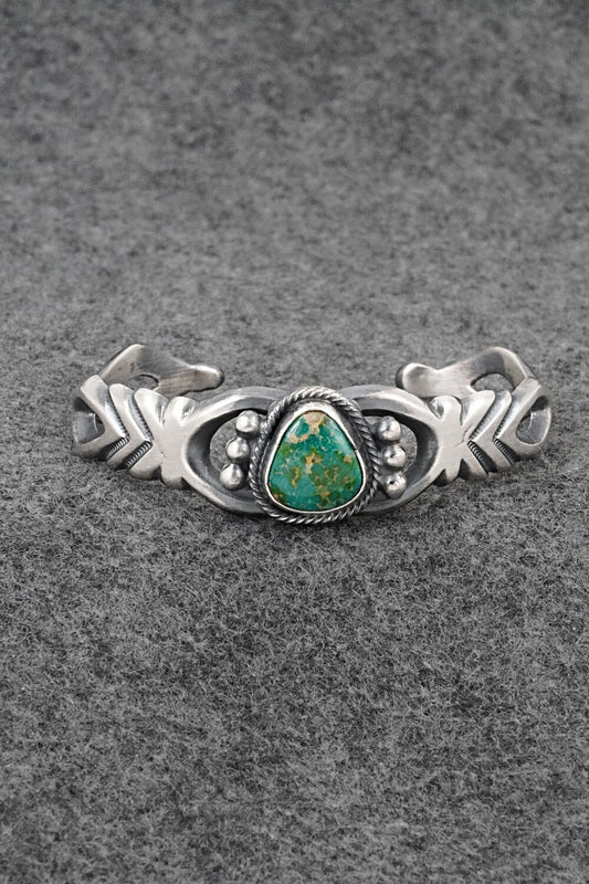 Turquoise & Sterling Silver Bracelet - Harrison Bitsue