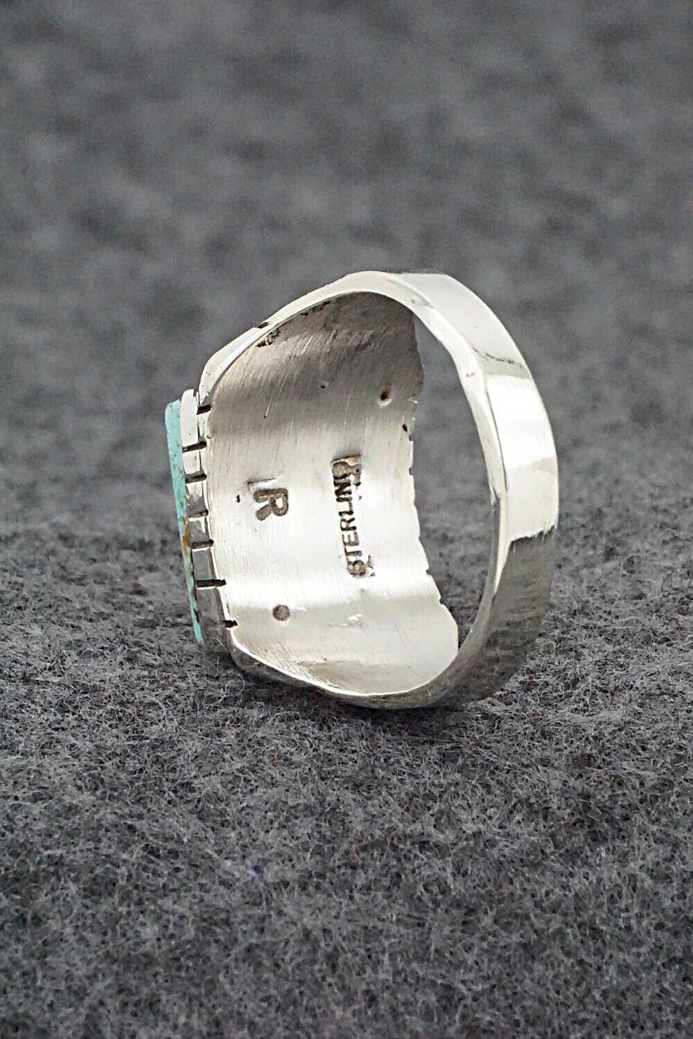 Turquoise & Sterling Silver Ring - Trevor Jack - Size 13